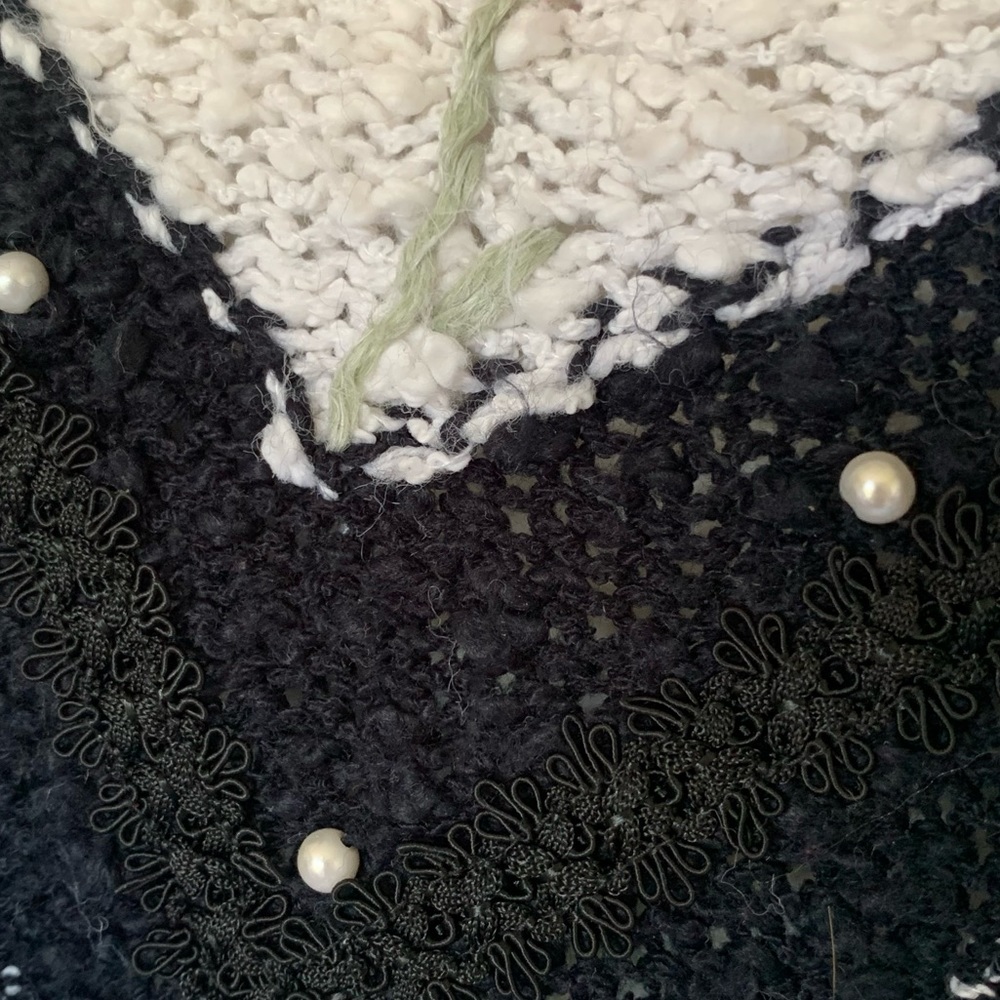 v i n t a g e :: Funky Floral Slouchy Grandma Knit Sweater - Picture 8 of 11